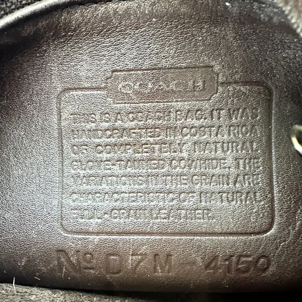 Vintage Coach 4150 Fletcher Saddle Crossbody Bag Brown